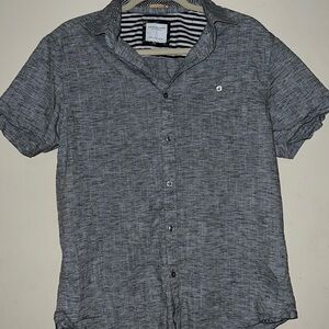 Denim and flower Shirt.